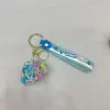 Creative cloud-infused keychain, exquisite and cute quicksand drift bottle, schoolbag pendant and accessory Item Picture